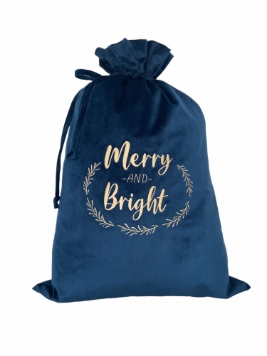 christmas bag royal blue Merry and Bright.jpg