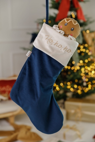 granatowa skarpeta świąteczna