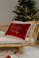 czerwona poduszka świąteczna