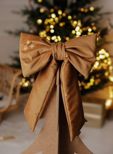 złota kokarda świąteczna