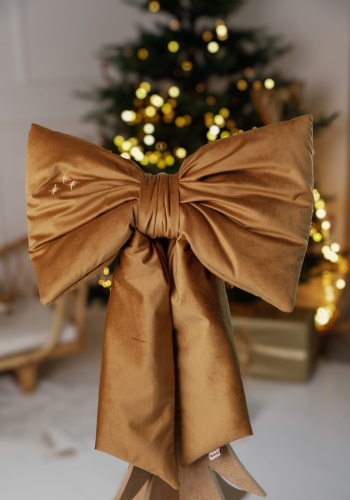 złota kokarda świąteczna