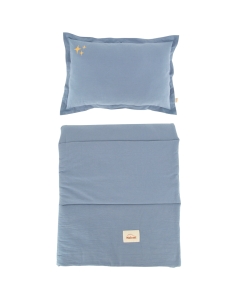 Pościel washed cotton z wypełnieniem Stars denim