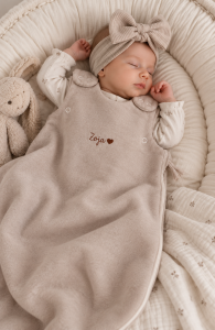SLEEPING BAG ORGANIC FLEECE BEIGE
